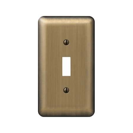 Amerelle Wall Plate, Number of Gangs: 1 Steel, Brushed Brass Finish, Brass 154T